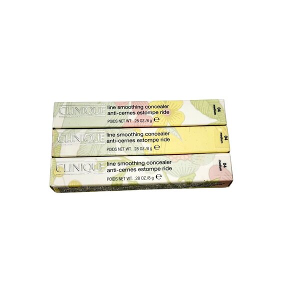Clinique Line Smoothing Concealer MEDIUM 04 Full Size New In Box x3 - Picture 1 of 4